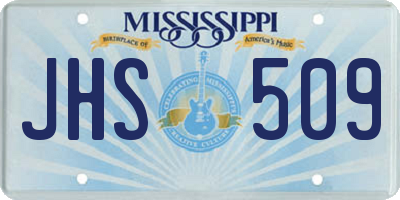 MS license plate JHS509