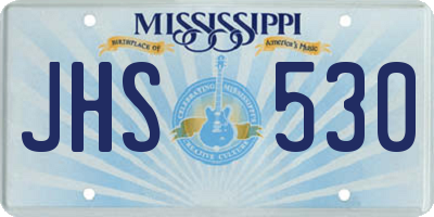 MS license plate JHS530