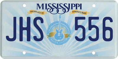 MS license plate JHS556