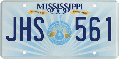 MS license plate JHS561