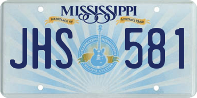 MS license plate JHS581