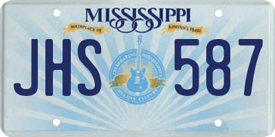 MS license plate JHS587