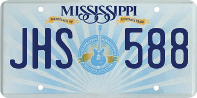 MS license plate JHS588