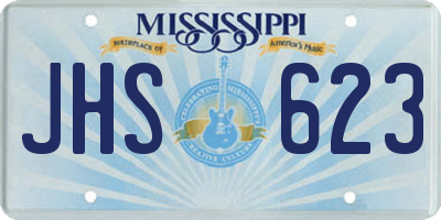 MS license plate JHS623