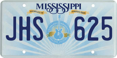 MS license plate JHS625