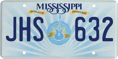 MS license plate JHS632