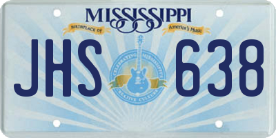 MS license plate JHS638