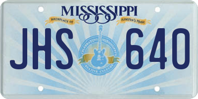 MS license plate JHS640