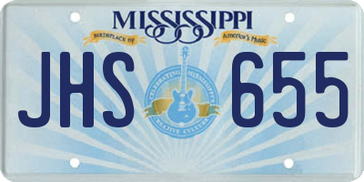 MS license plate JHS655