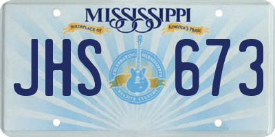 MS license plate JHS673