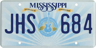 MS license plate JHS684