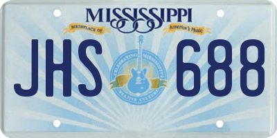 MS license plate JHS688