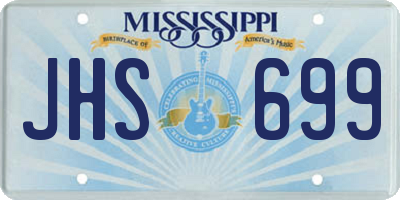 MS license plate JHS699