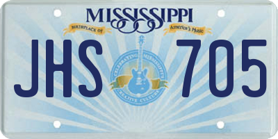 MS license plate JHS705