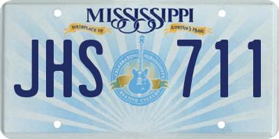 MS license plate JHS711