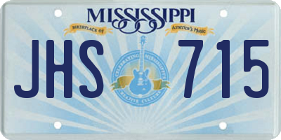 MS license plate JHS715