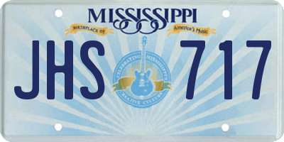 MS license plate JHS717