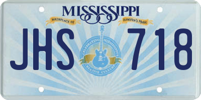 MS license plate JHS718