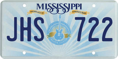 MS license plate JHS722