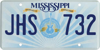 MS license plate JHS732