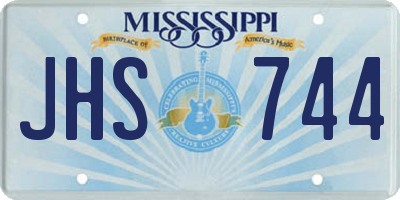 MS license plate JHS744