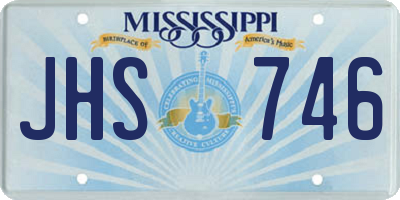 MS license plate JHS746