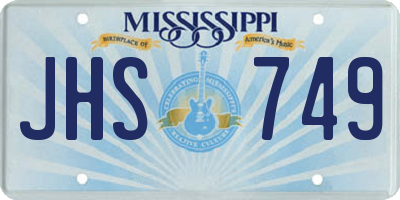 MS license plate JHS749