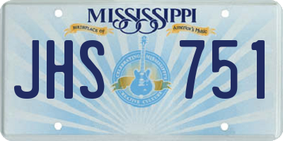 MS license plate JHS751