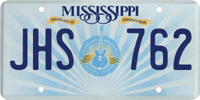 MS license plate JHS762