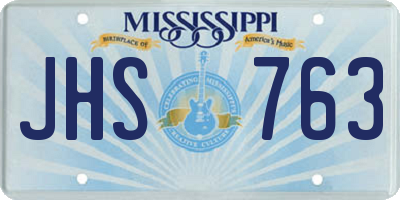 MS license plate JHS763