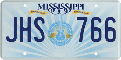 MS license plate JHS766