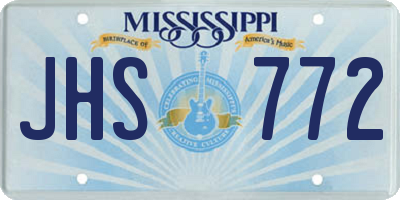 MS license plate JHS772