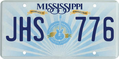 MS license plate JHS776