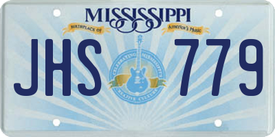 MS license plate JHS779