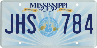 MS license plate JHS784