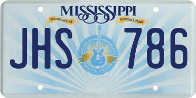 MS license plate JHS786