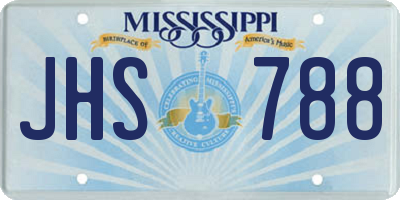 MS license plate JHS788
