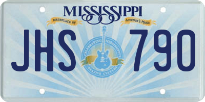 MS license plate JHS790