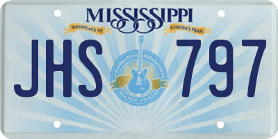 MS license plate JHS797