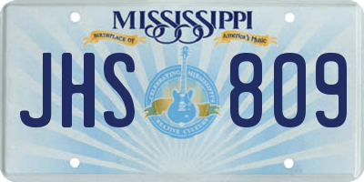 MS license plate JHS809