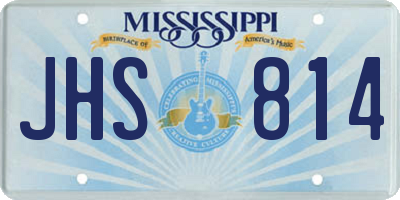 MS license plate JHS814