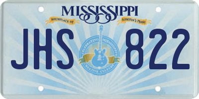 MS license plate JHS822