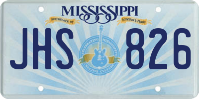 MS license plate JHS826