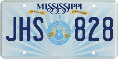 MS license plate JHS828