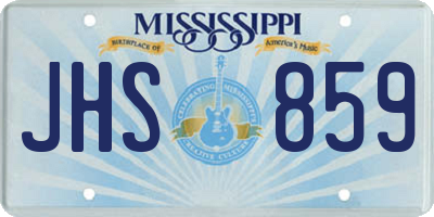 MS license plate JHS859