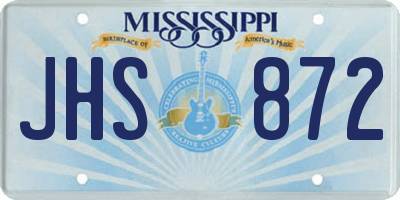MS license plate JHS872