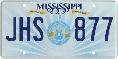 MS license plate JHS877