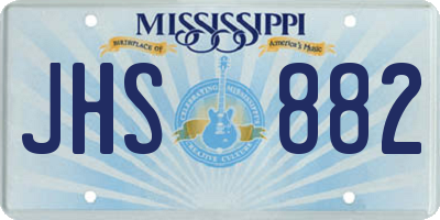 MS license plate JHS882