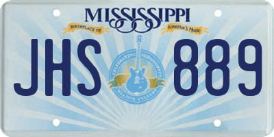 MS license plate JHS889