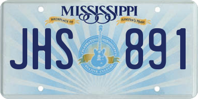 MS license plate JHS891